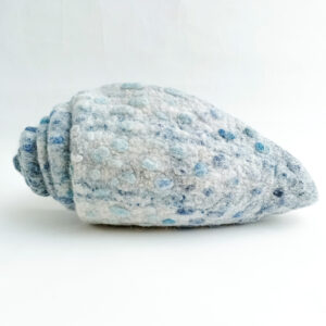 Atelier Lanzetta-Sculpture Coquillage bleu blanc