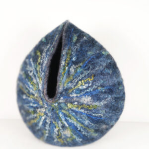 SCULPTURE NAUTILE BLEU VERT